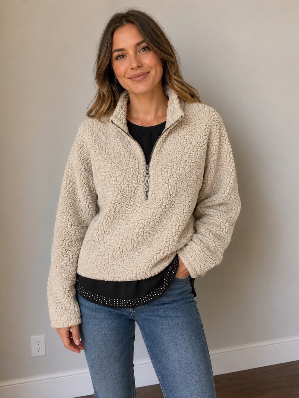 Cozy Sherpa Womens Fleece Jacket